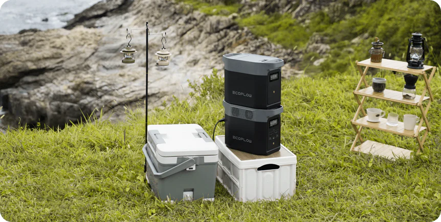 Compartimento interno batería adicional EcoFlow