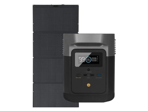 Kit Solar Portátil EcoFlow | Delta 2 MAX | 2400W + Panel Solar | 400 W