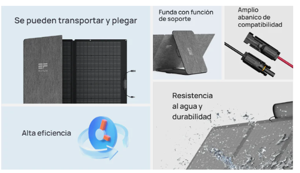 Panel solar portátil EcoFlow 160W