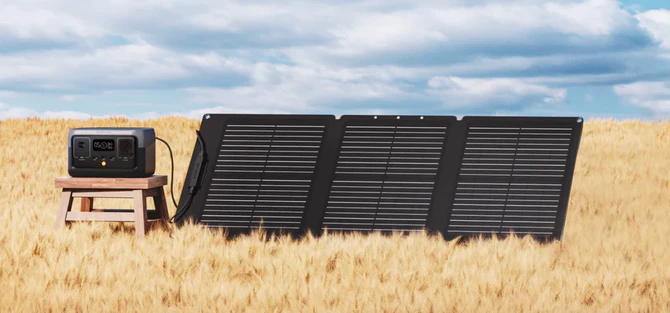 Panel solar EcoFlow 60W ligero para viajes