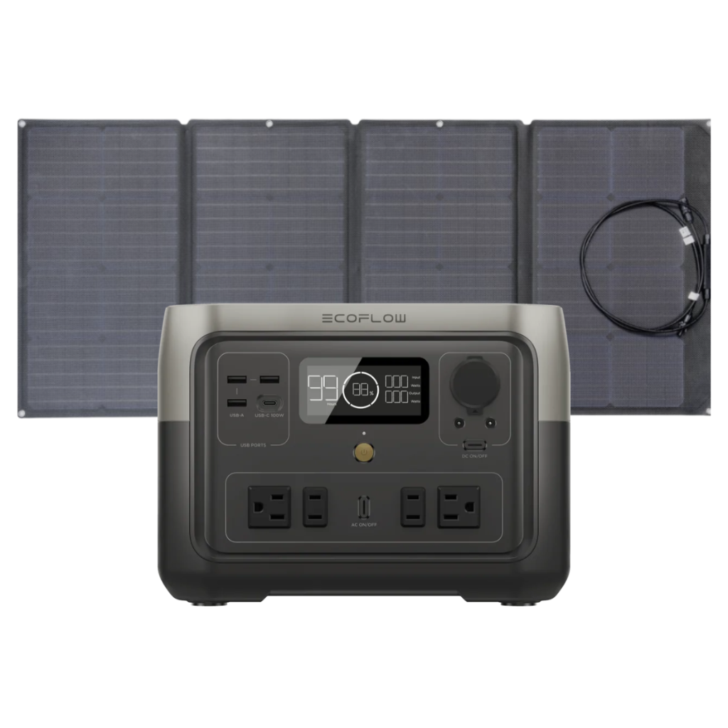 Kit Solar Portátil | EcoFlow River 2 MAX | 500 W + Panel Solar | 160 W - Imagen 2