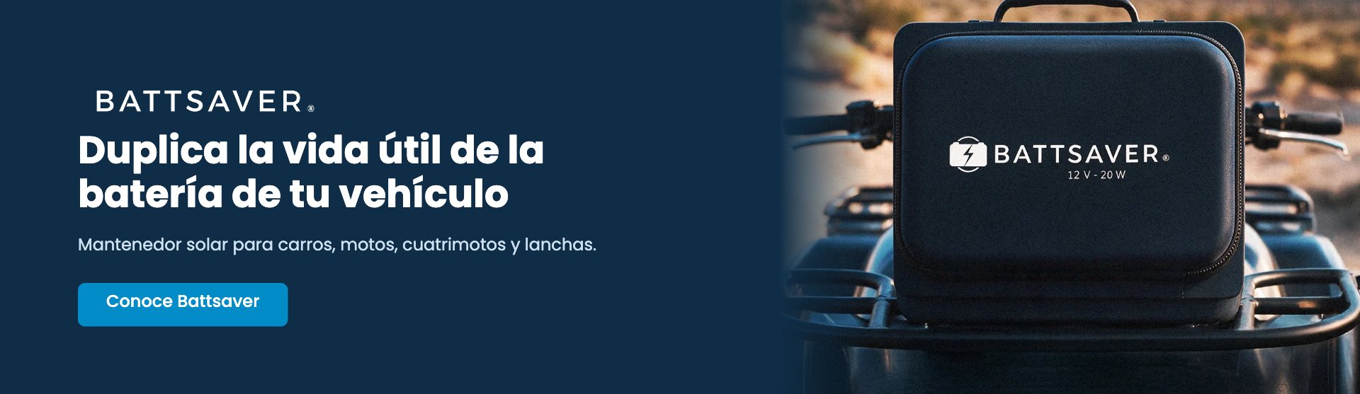 Battsaver, mantenedor solar de baterías para vehículos
