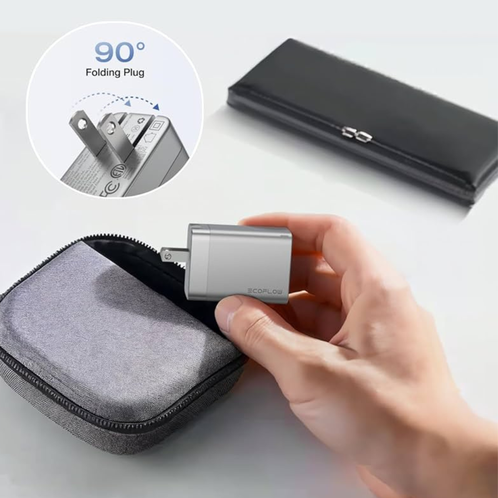 Cargador GaN EcoFlow Carga Rápida 65 W USB-C / USB-A