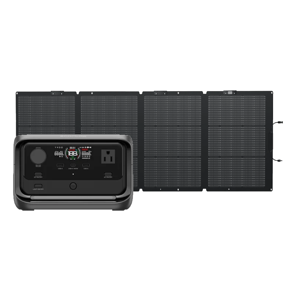 Kit Solar Portátil EcoFlow RIVER 3 PLUS 600 W + Panel Solar 220 W