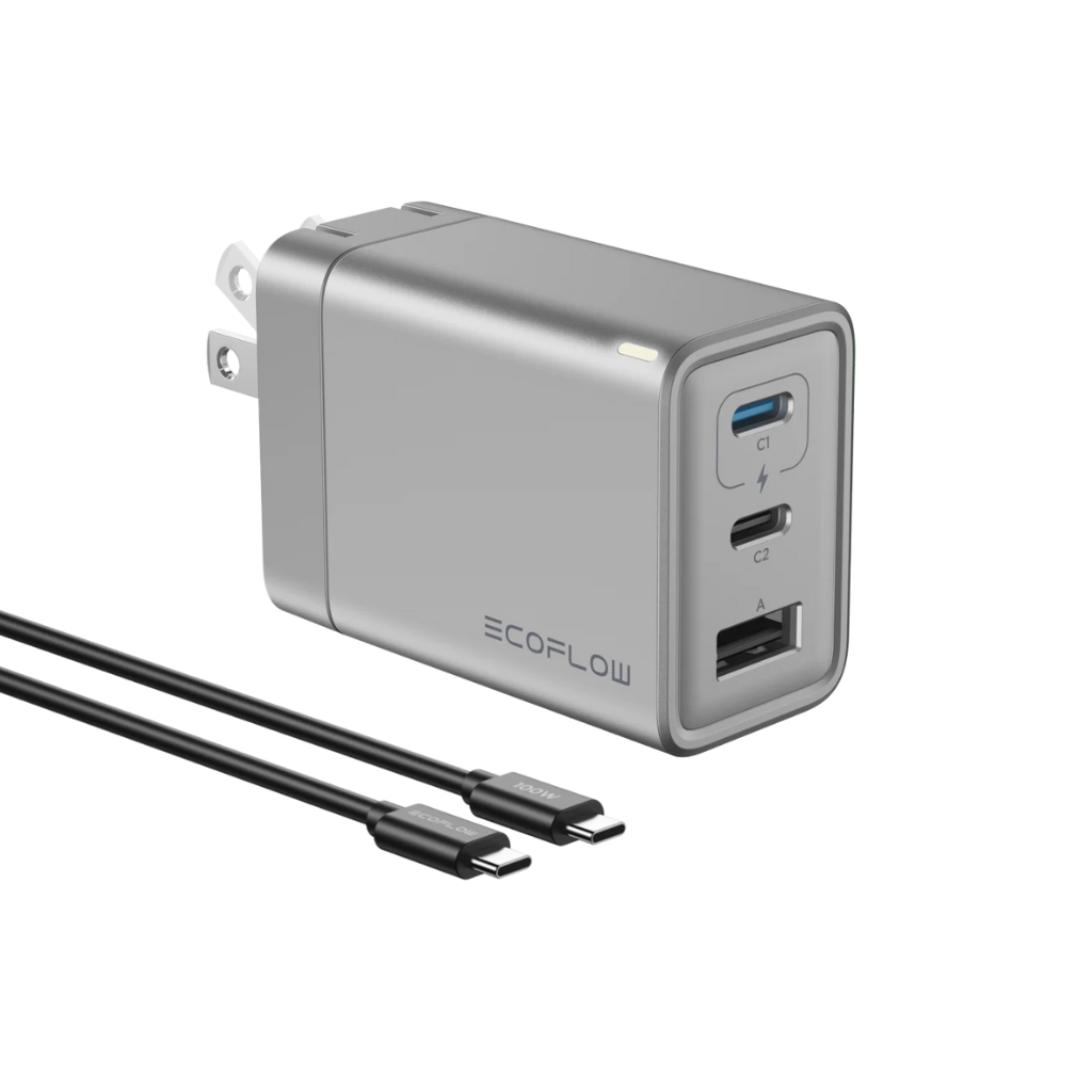 Cargador GaN EcoFlow Carga Rápida 65 W USB-C / USB-A