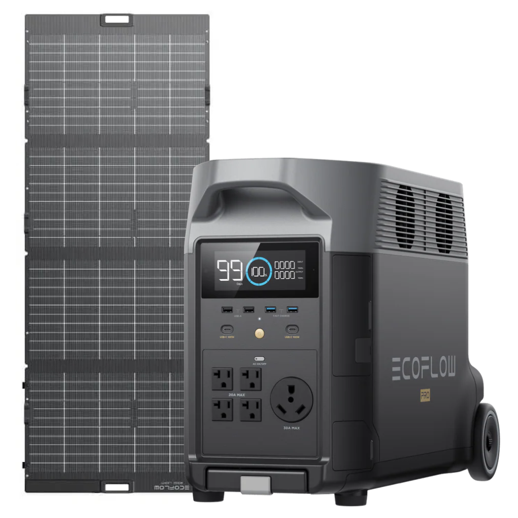 Kit Solar Portátil EcoFlow DELTA PRO 3600 W+ Panel Solar Bifacial 400 W
